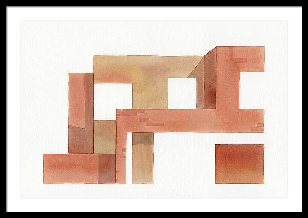 Minimalist Brick Building Composition