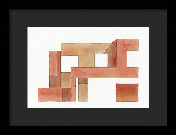 Minimalist Brick Building Composition