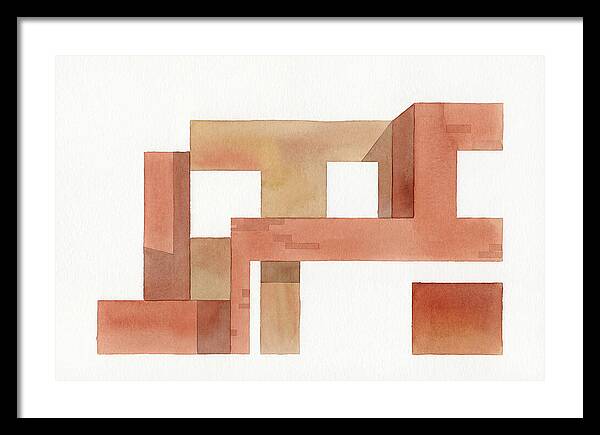 Minimalist Brick Building Composition