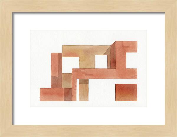 Minimalist Brick Building Composition