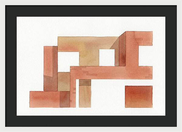 Minimalist Brick Building Composition