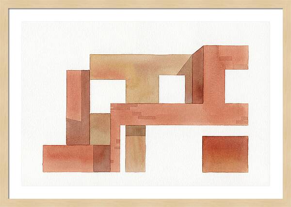 Minimalist Brick Building Composition