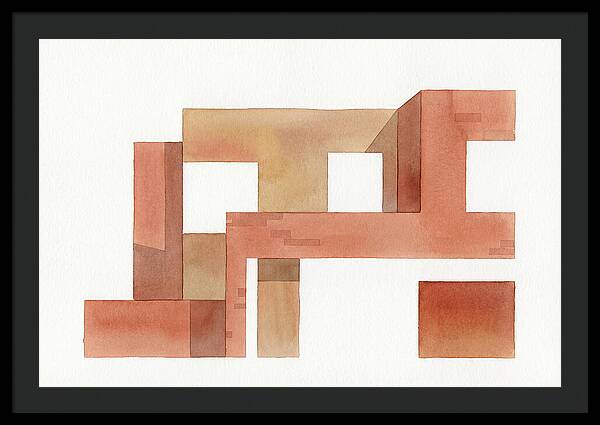 Minimalist Brick Building Composition