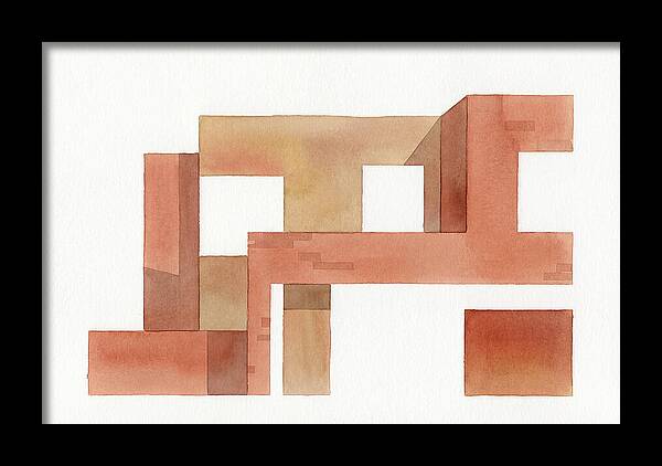 Minimalist Brick Building Composition
