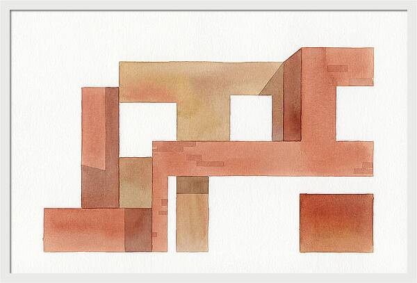 Minimalist Brick Building Composition
