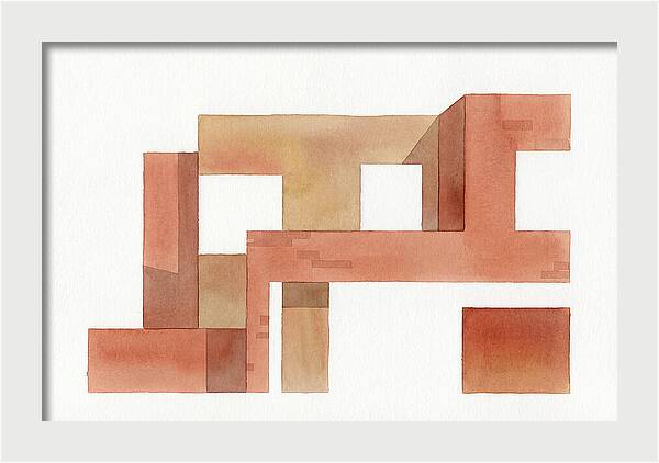 Minimalist Brick Building Composition
