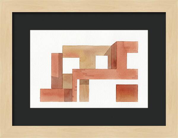 Minimalist Brick Building Composition