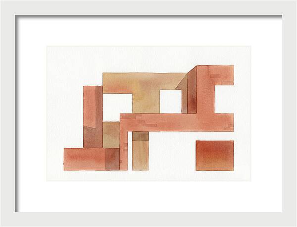 Minimalist Brick Building Composition