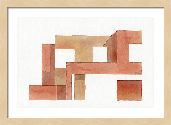 Minimalist Brick Building Composition