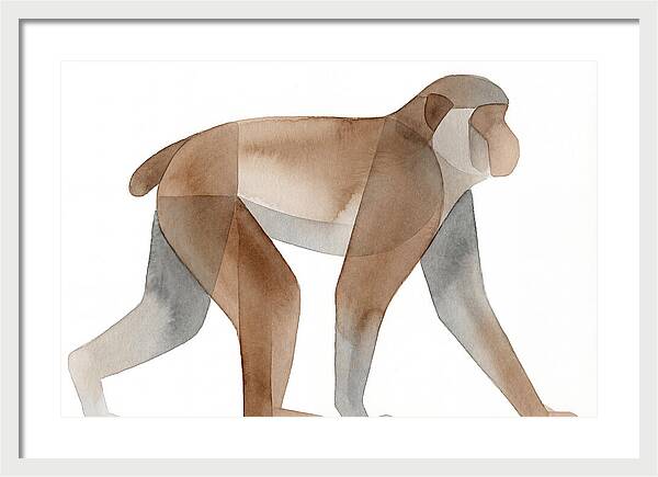 Minimalist Monkey Illustration