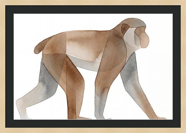 Minimalist Monkey Illustration