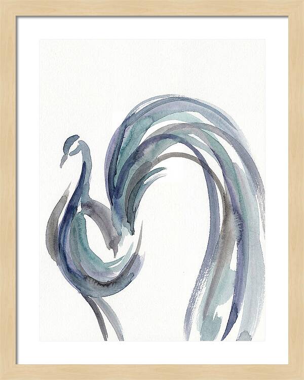Minimalist Peacock Elegance