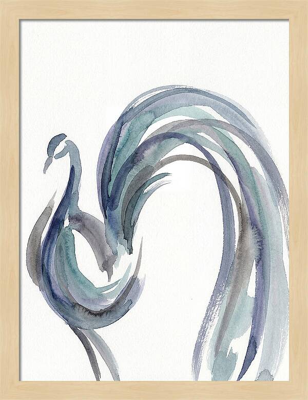 Minimalist Peacock Elegance