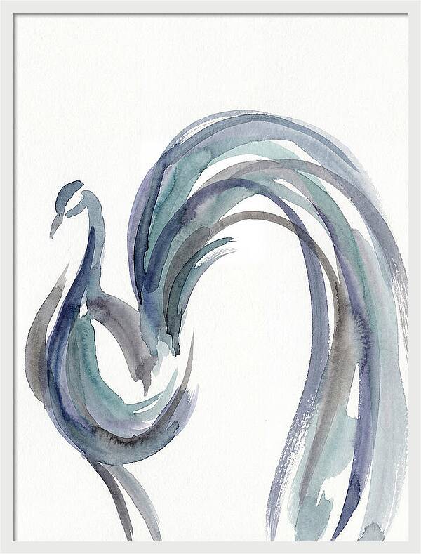 Minimalist Peacock Elegance