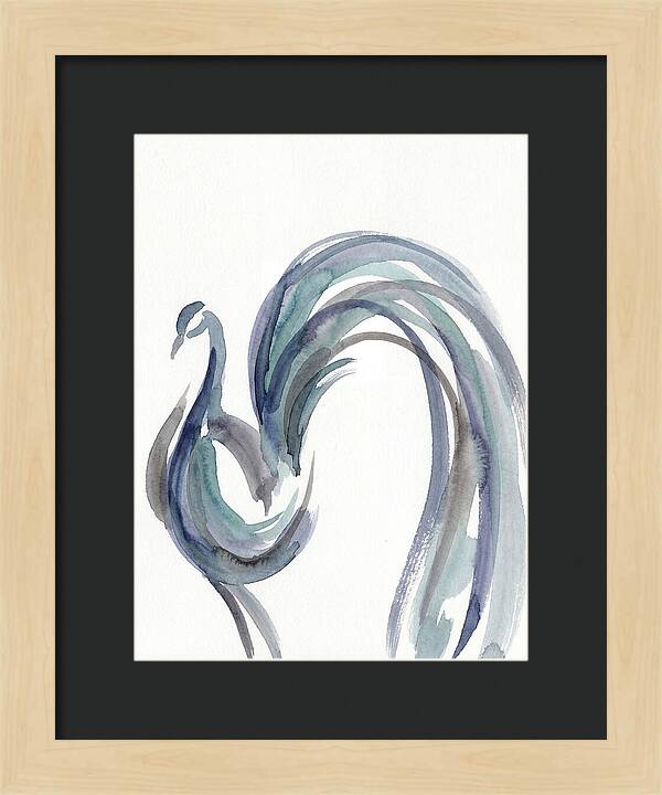 Minimalist Peacock Elegance
