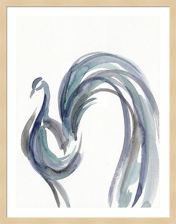 Minimalist Peacock Elegance