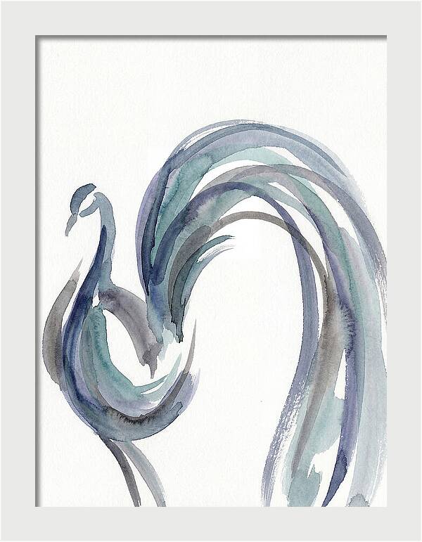Minimalist Peacock Elegance