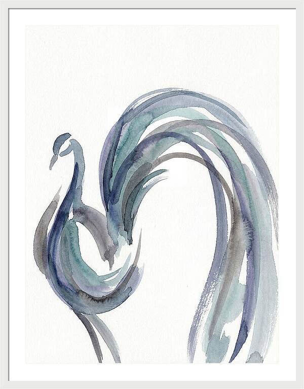 Minimalist Peacock Elegance