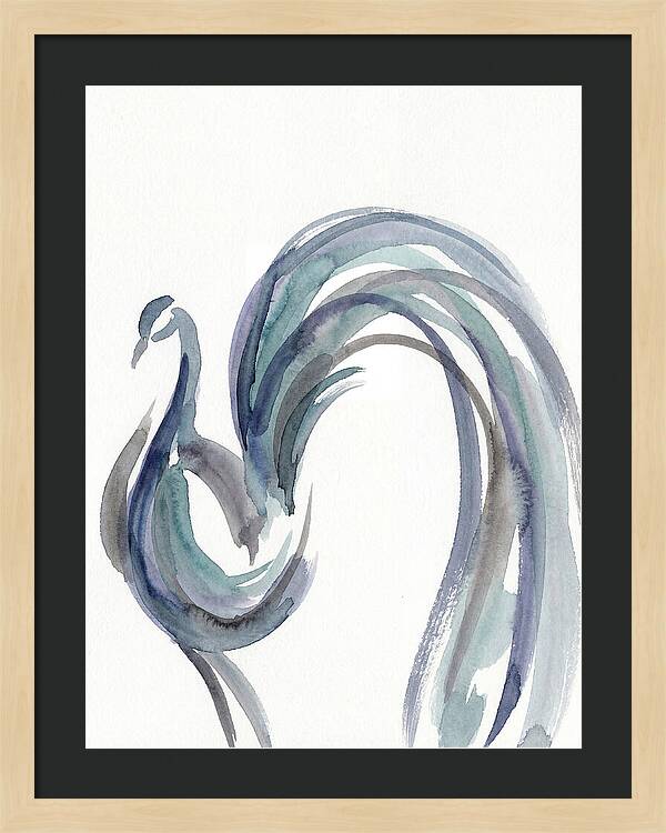 Minimalist Peacock Elegance