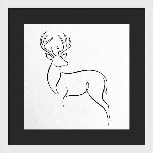 Minimalist Whitetailed Deer