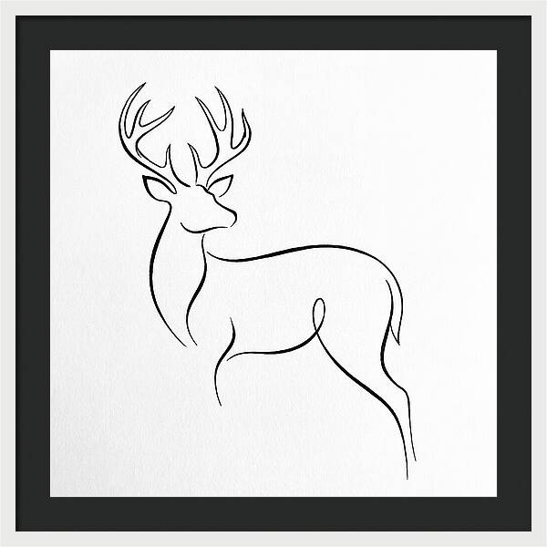 Minimalist Whitetailed Deer