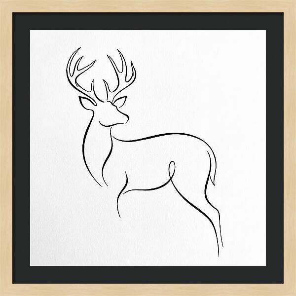 Minimalist Whitetailed Deer