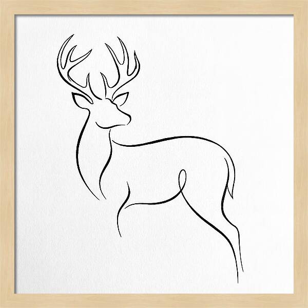 Minimalist Whitetailed Deer
