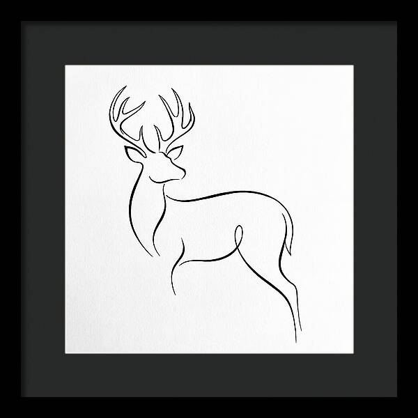 Minimalist Whitetailed Deer