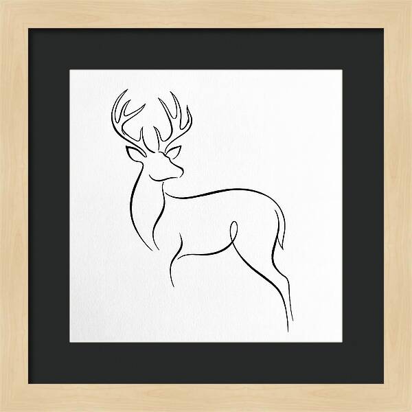Minimalist Whitetailed Deer