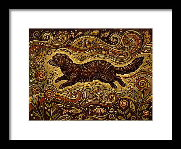 Mink Among Flowing Patterns