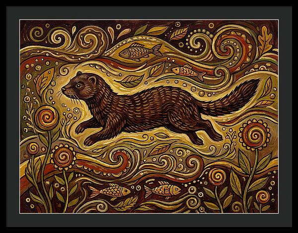 Mink Among Flowing Patterns