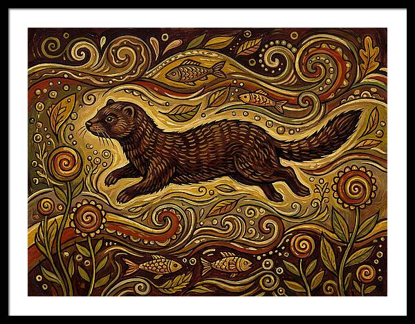 Mink Among Flowing Patterns