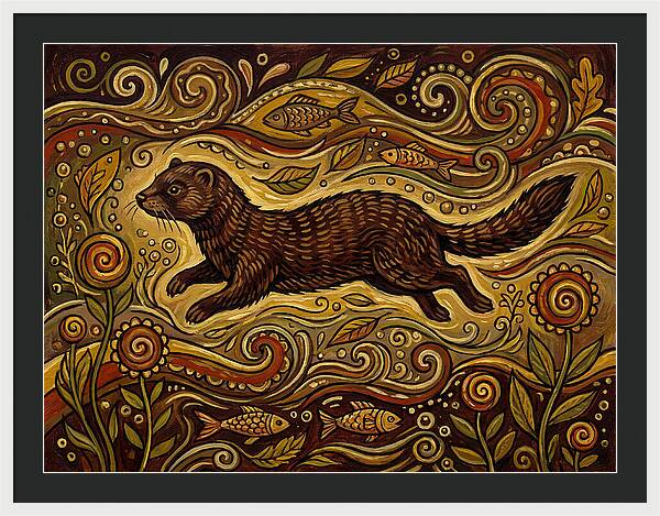 Mink Among Flowing Patterns