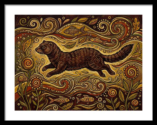Mink Among Flowing Patterns