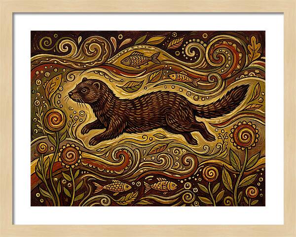 Mink Among Flowing Patterns