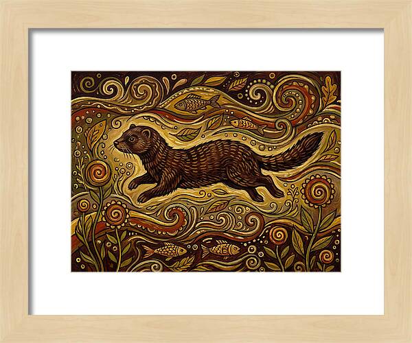 Mink Among Flowing Patterns