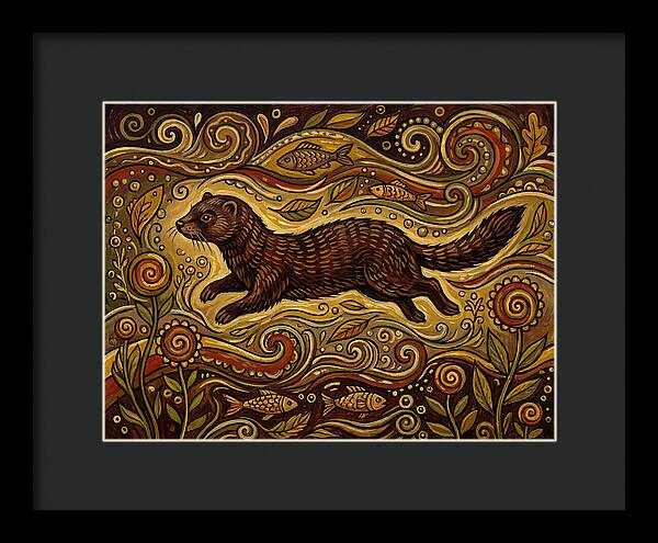 Mink Among Flowing Patterns