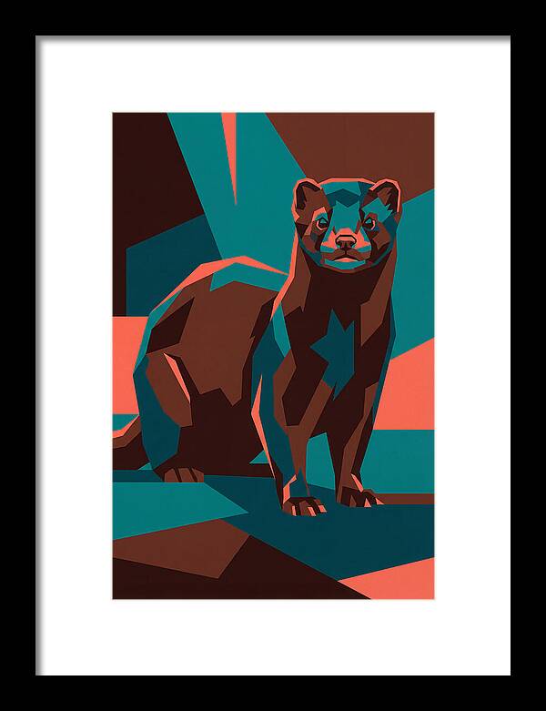 Mink In Geometric Style