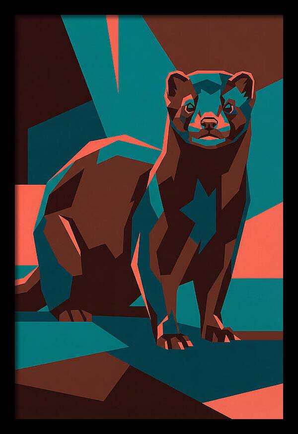 Mink In Geometric Style
