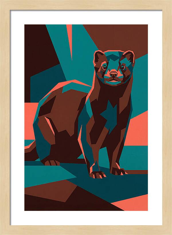 Mink In Geometric Style