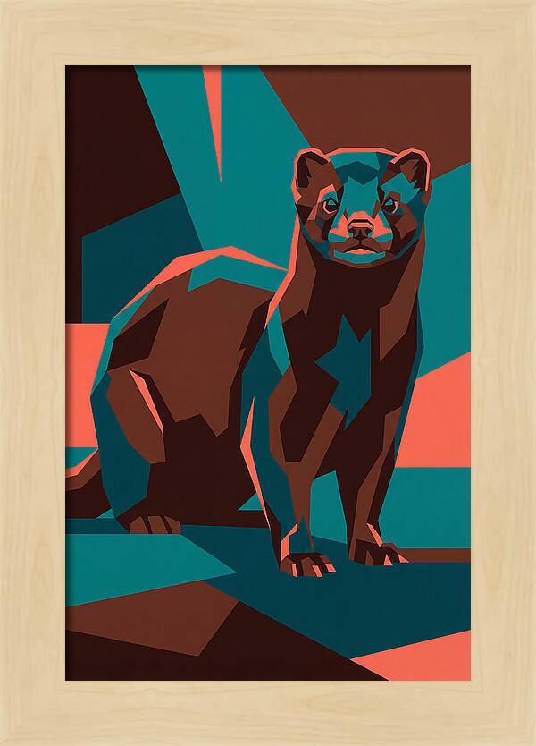 Mink In Geometric Style