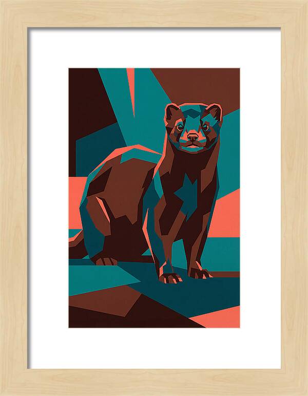 Mink In Geometric Style