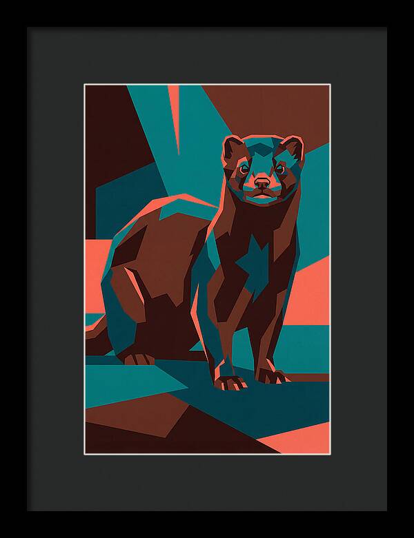 Mink In Geometric Style