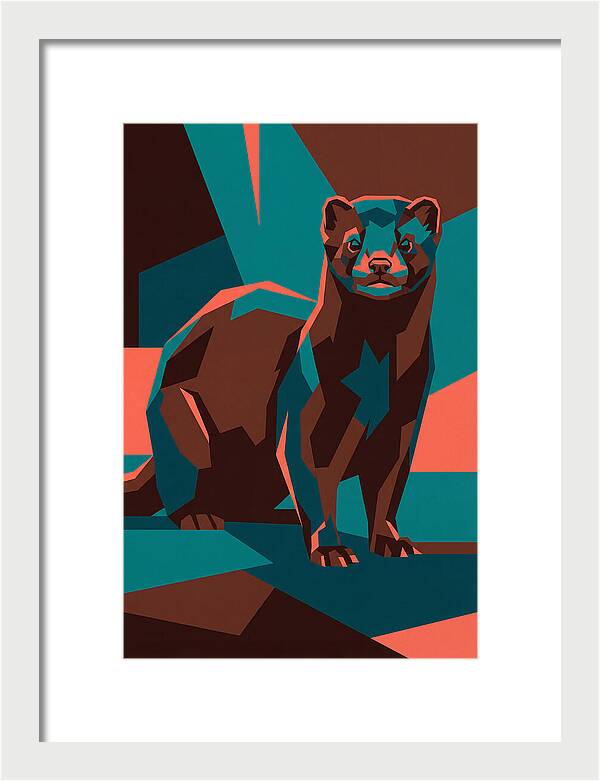 Mink In Geometric Style