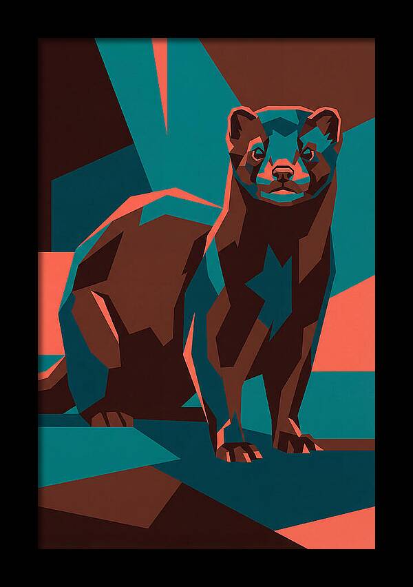 Mink In Geometric Style