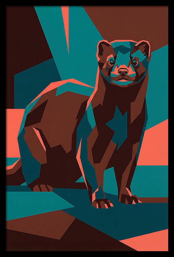 Mink In Geometric Style