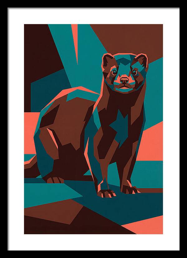 Mink In Geometric Style