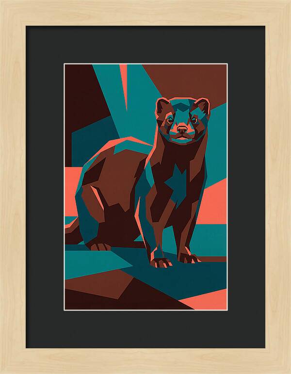 Mink In Geometric Style
