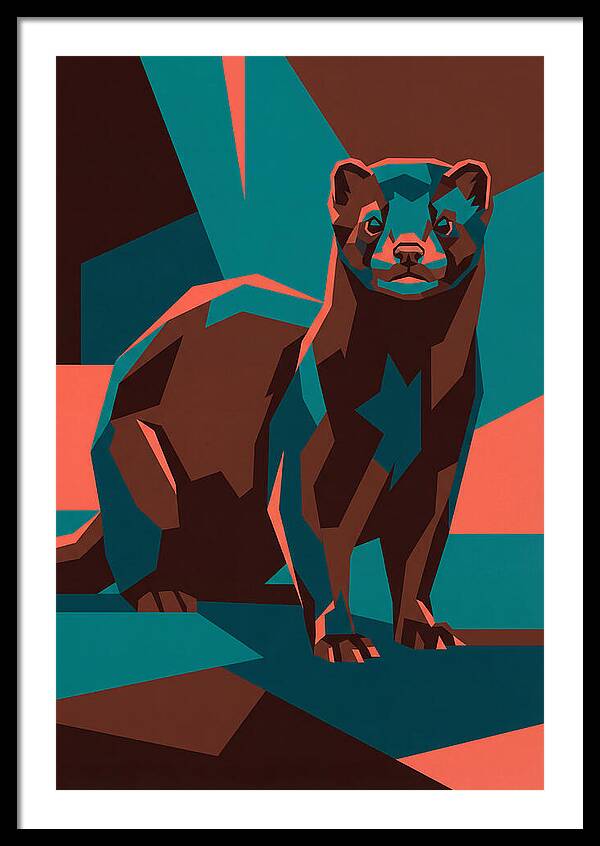 Mink In Geometric Style