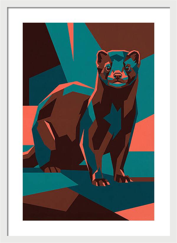 Mink In Geometric Style